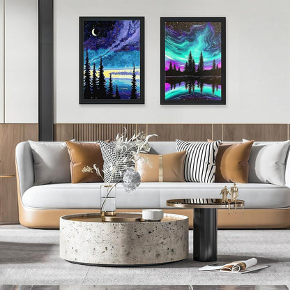 5D Diamantmalerei Set Bunter Himmel A 4er, 30x40 cm