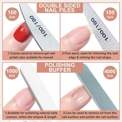 12-teiliges Maniküre Set für Nagelpflege Zuhause & Studio