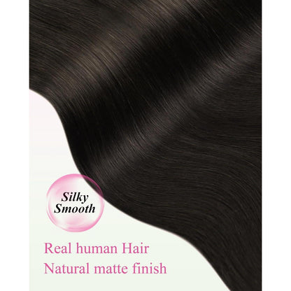 Echthaar Tape Extensions Dunkelbraun - 40cm, 50g