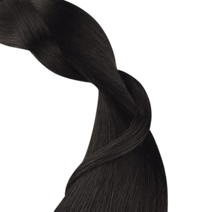 Echthaar Tape Extensions Dunkelbraun - 40cm, 50g
