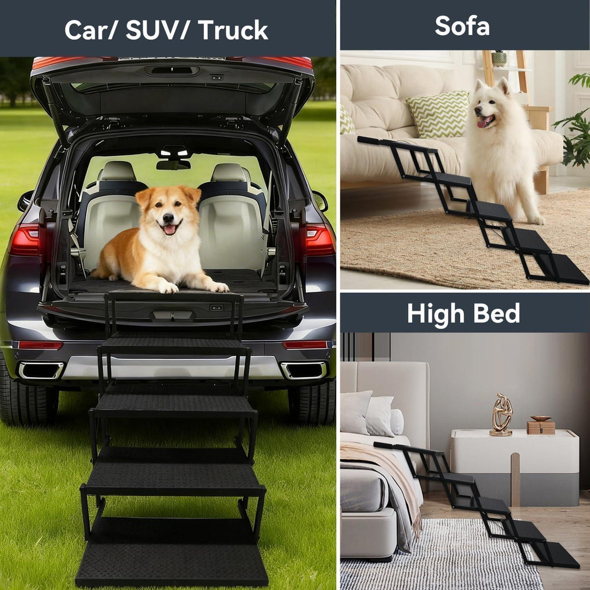 Hundetreppe Klappbar – Gelenkschonend & Stabil für Auto, SUV