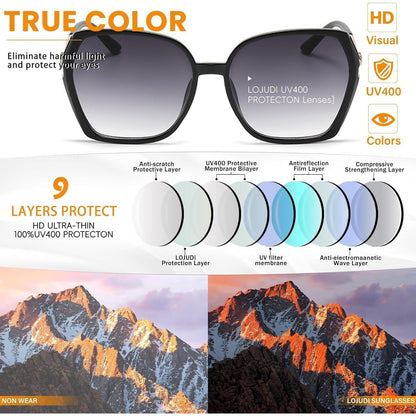 Sonnenbrille Damen Schmetterling Groß Braun 54mm UV Schutz