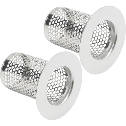 Edelstahl Abflussfilter 2er Set – Feinmaschig & Verstopfungsfrei