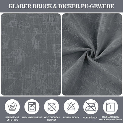 Stretch Stuhlhussen Set Grau – Abnehmbar & Waschbar