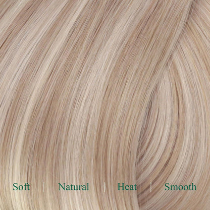 Clip-In Echthaar Extensions Blond Aschblond 30cm