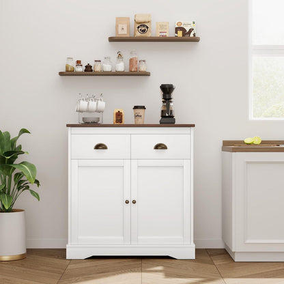 Sideboard Kommode mit 2 Türen & 2 Schubladen – 80x40x90cm