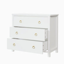 Weiße Kommode mit 3 Schubladen – Schlafzimmer Sideboard