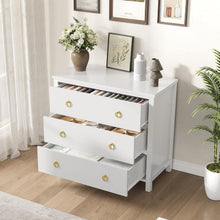 Weiße Kommode mit 3 Schubladen – Schlafzimmer Sideboard