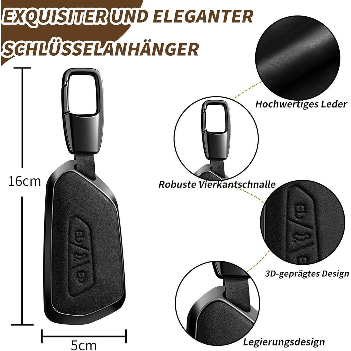 PEICHI Autoschlüssel Hülle für ID3, Golf 8, Seat Leon & Tarraco