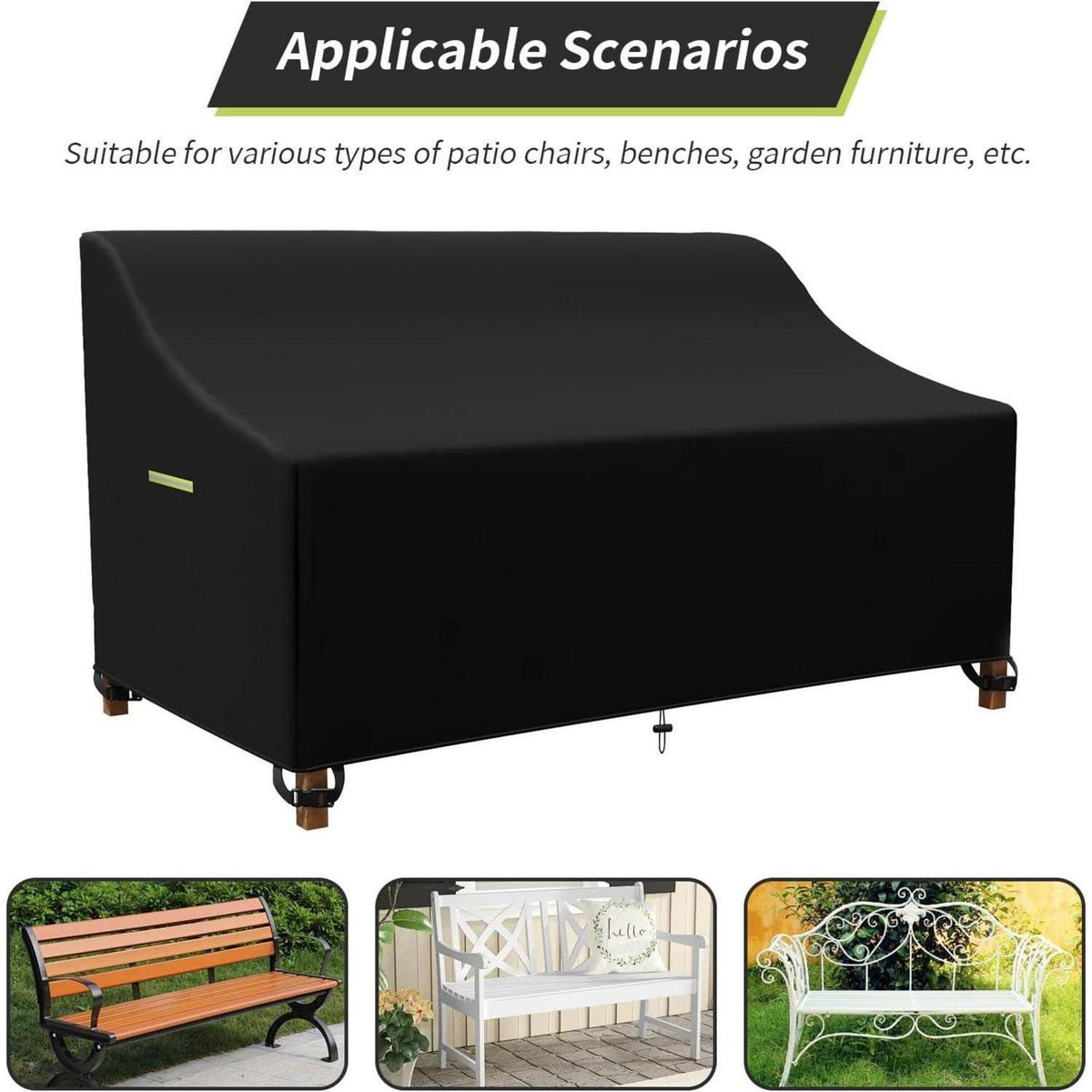 Gartenbank Abdeckung 600D Oxford – Wasserdicht & UV-Beständig