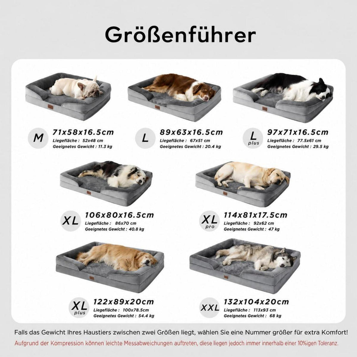 Orthopädisches Hundebett Grau – Kuscheliges Sofa für Große Hunde