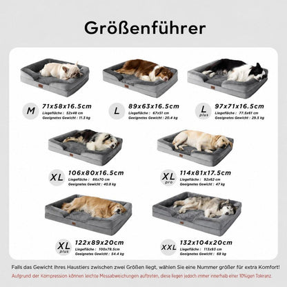Orthopädisches Hundebett Grau – Kuscheliges Sofa für Große Hunde