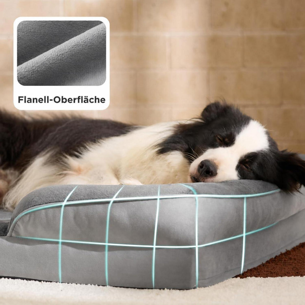 Orthopädisches Hundebett Grau – Kuscheliges Sofa für Große Hunde