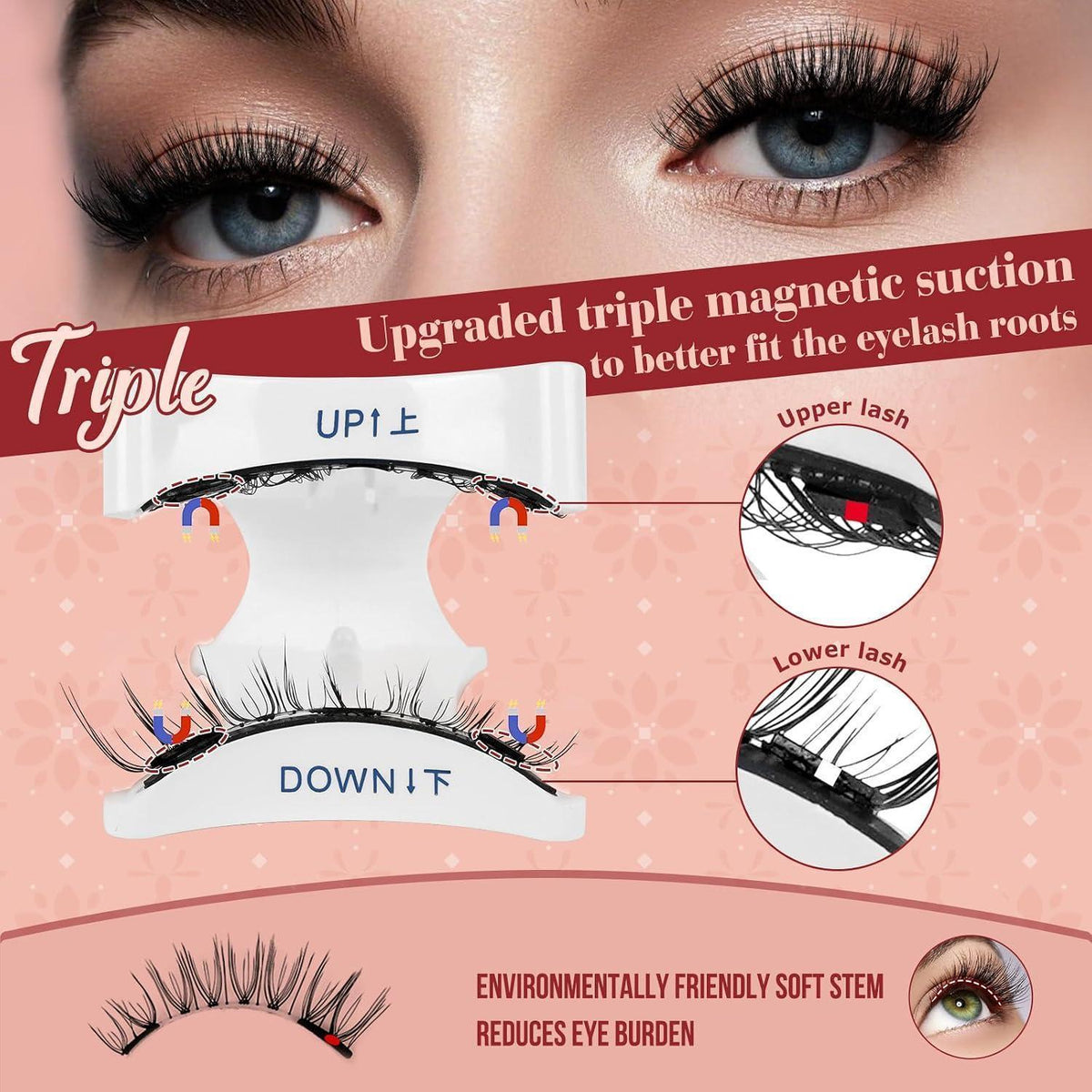 Magnetische Wimpern ohne Kleber – Natürlicher Look & Applikator