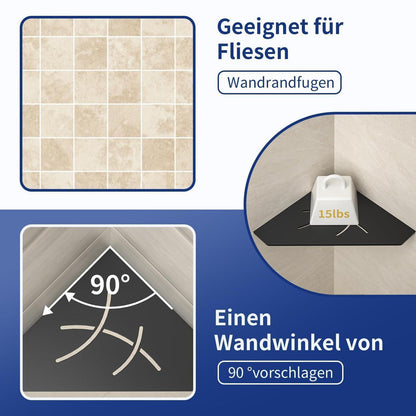 Duschablage Edelstahl Ecke Schwarz 2er Pack - Platzsparend & Robust
