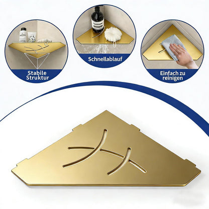 Edelstahl Duschablage Ecke Golden - 2er Pack