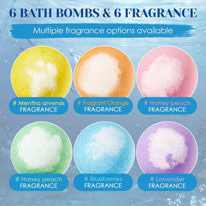 Blütenduft Badebomben Geschenkset 6er Pack – Entspannung & Feuchtigkeit