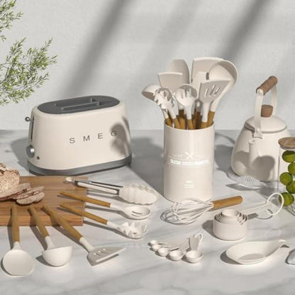 Silikon Küchenhelfer Set 24-teilig mit Utensilienhalter