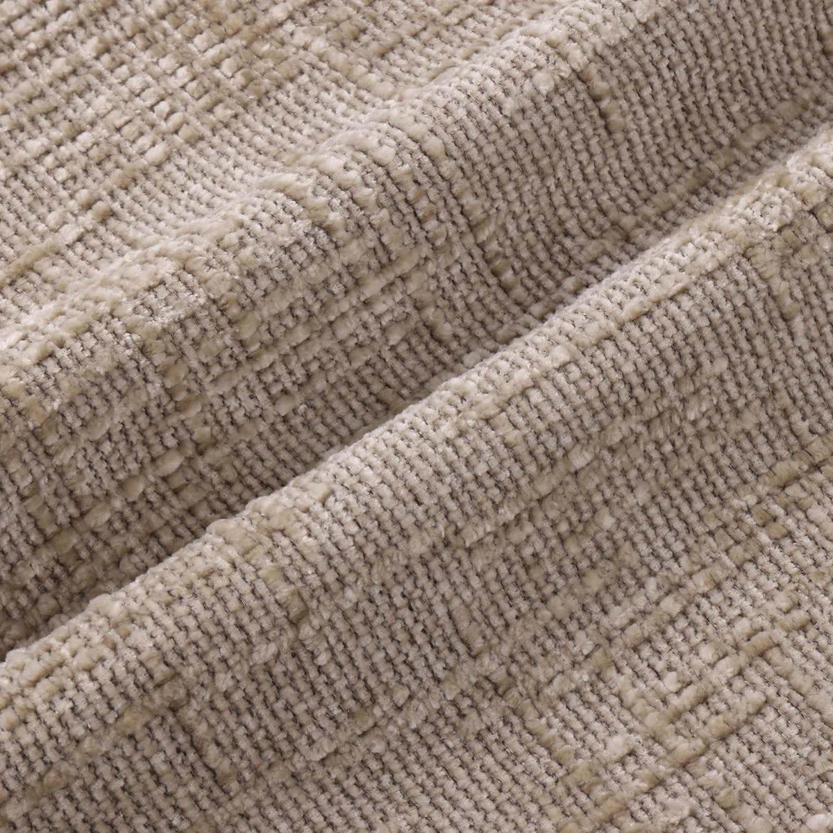 2x Chenille Kissenbezug 65x65cm Khaki – Weich & Dekorativ