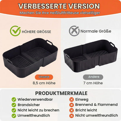 Silikonformen Set für Heißluftfritteuse – 3-teilig, BPA-frei