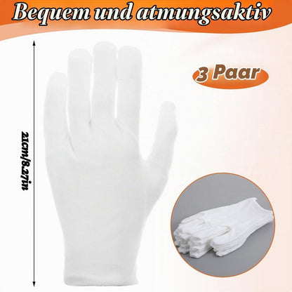 3 Paar Baumwollhandschuhe für SPA Handpflege