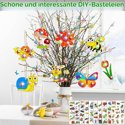 Holz Bastelset Kinder – 284 Teile Insekten & Frühlingsdeko