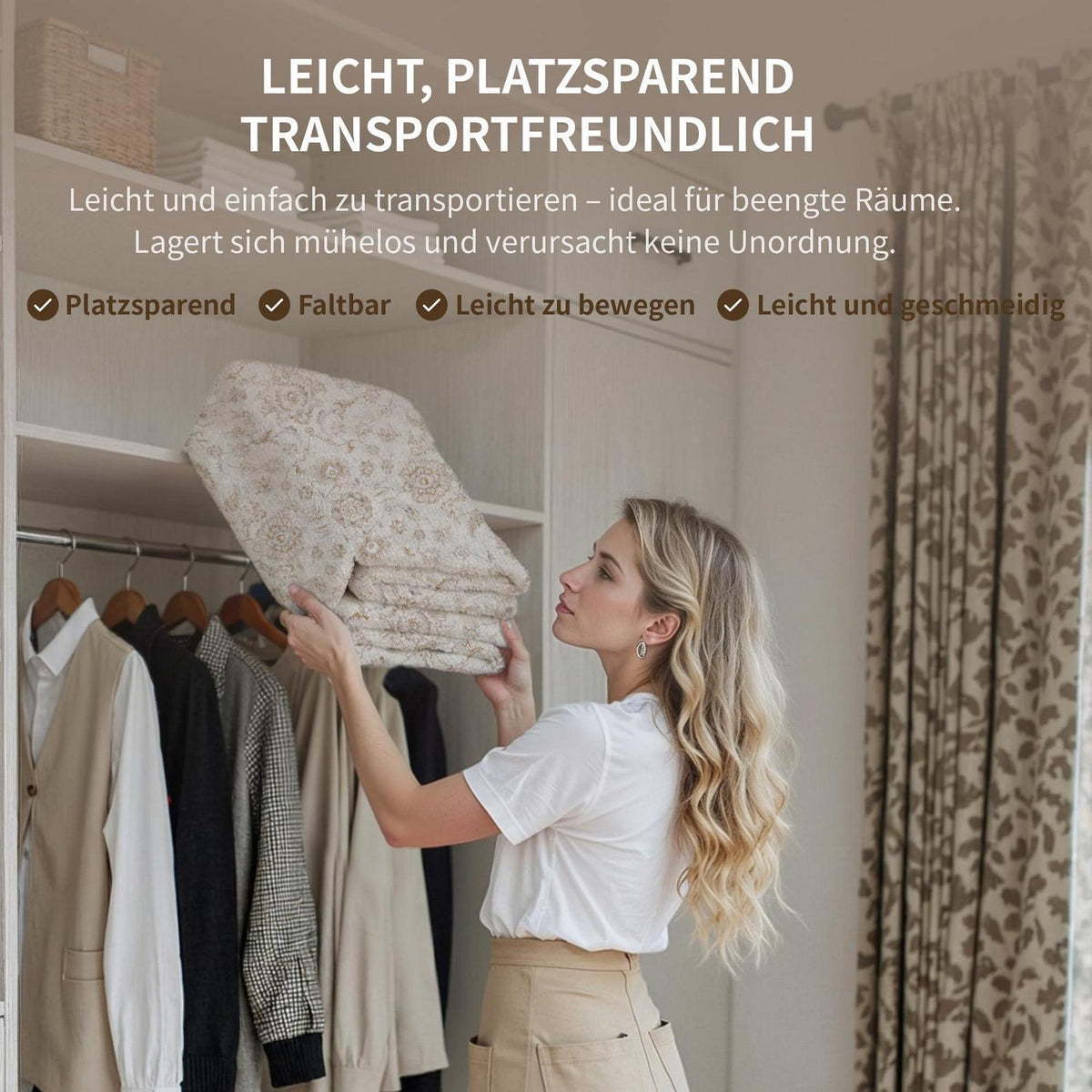 Beiger Wohnteppich 300x400cm – Waschbar & Rutschfest