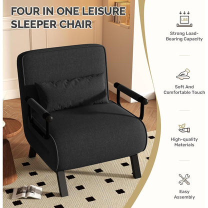 4-in-1 Schlafsessel: Platzsparendes Bett & Relaxsessel