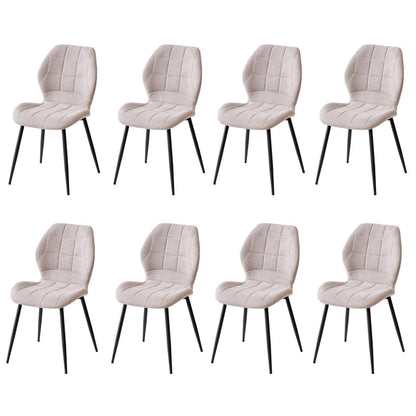 Esszimmerstuhl Set 8-teilig, Beige, Nordischer Stil