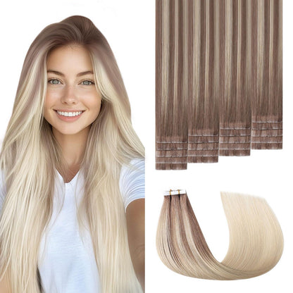 Echthaar Tape-in Verlängerung #8/60 – 55cm, 50g