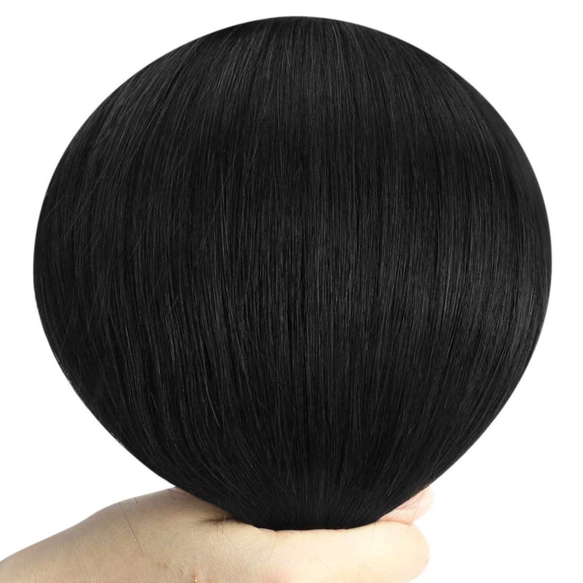 Echthaar Clip-in Extension Schwarz 55cm – Volumenspendend & Stylingfähig