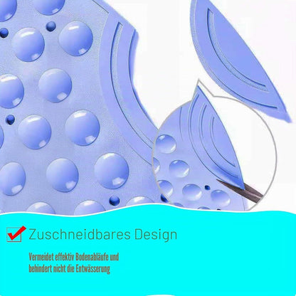 Rutschfeste Duschmatte rund blau – Antirutschmatte für Dusche