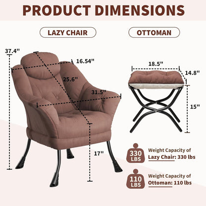 Bequemer Sessel mit Hocker – Modernes Lounge-Design