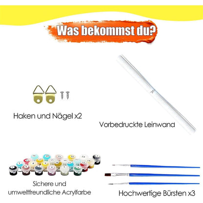 Malen nach Zahlen Blume für Erwachsene – DIY Bastelset