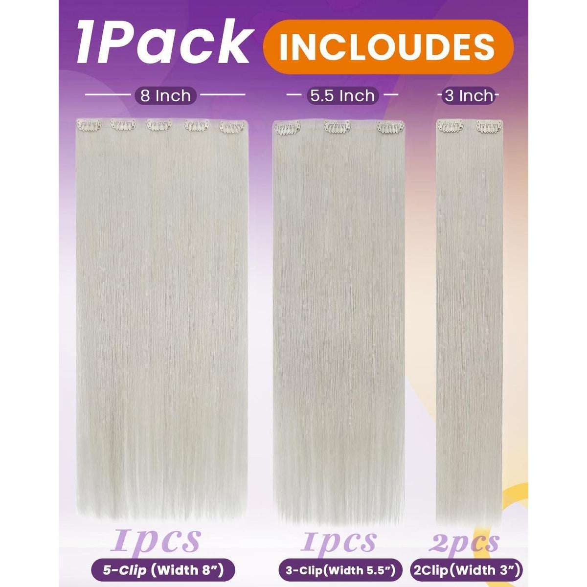 Echthaar Clip-in Extensions Blond #60 – 35cm, 4er Set