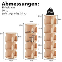 Drehbares Kinderbücherregal aus Massivholz, 5 Ebenen