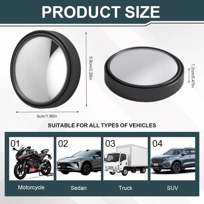 2x Toter Winkel Spiegel 360° Verstellbar – Auto Rückspiegel Set