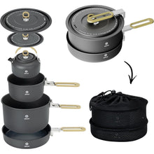 Camping Kochset Antihaft 3L+1.7L+0.8L + Bratpfanne
