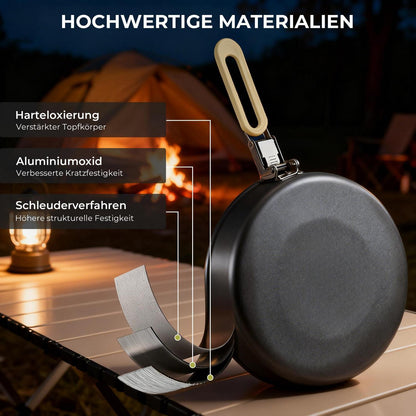 Camping Kochset Antihaft 3L+1.7L+0.8L + Bratpfanne