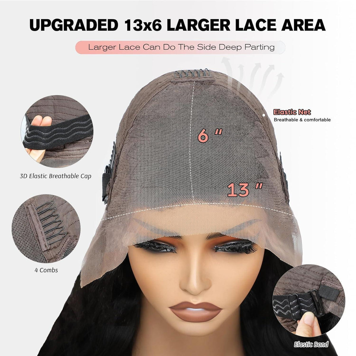 Echthaar Perücke 13x6 Spitze Gerade Damen 32 Zoll