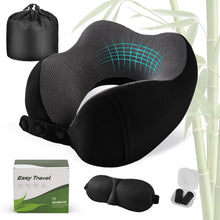 Reisekissen Nackenkissen Memory Foam Verstellbar mit Zubehör