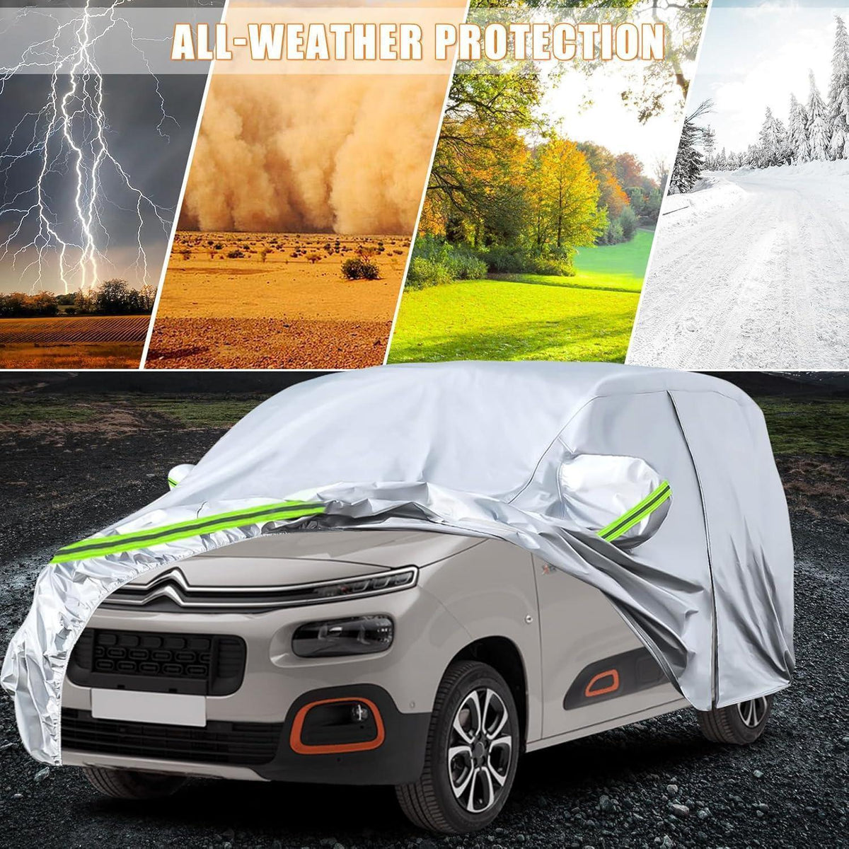 Auto Abdeckung für Citroen Berlingo 2018-2023 LWB – Allwetterschutz