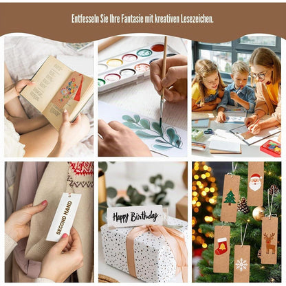 Lesezeichen Bastelset mit Quasten – 30 Lesezeichen zum Gestalten