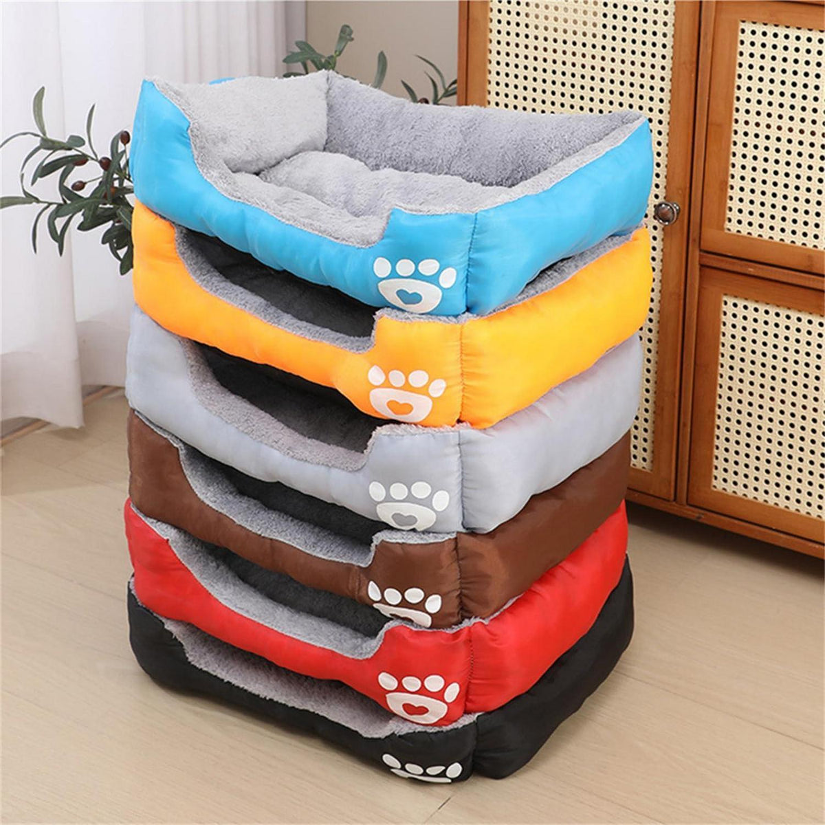 Orthopädisches Hundebett Orange L – Weich & Rutschfest