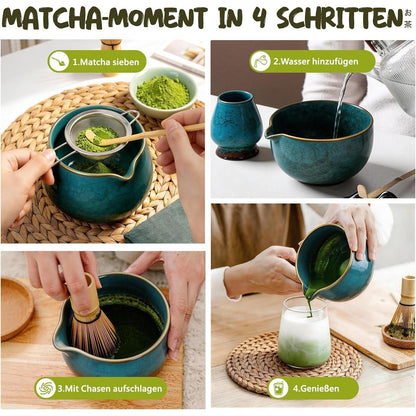 Matcha Set 8-teilig – Premium Teezeremonie mit Keramikschale