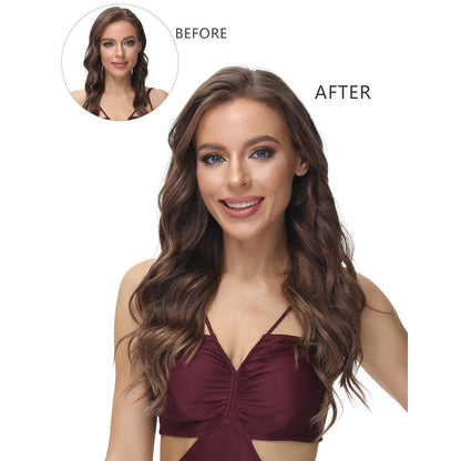 Echthaar Clip-in Extensions – 14 Zoll, Natürliches Schwarz