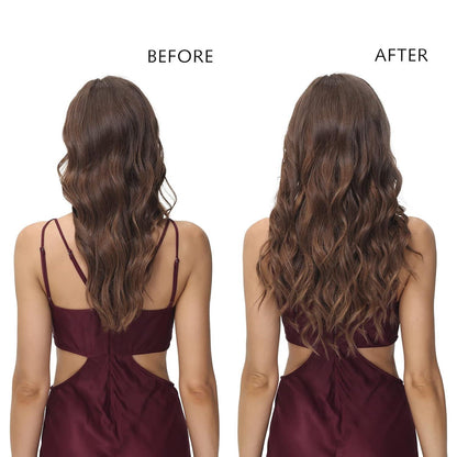 Echthaar Clip-in Extensions – 14 Zoll, Natürliches Schwarz