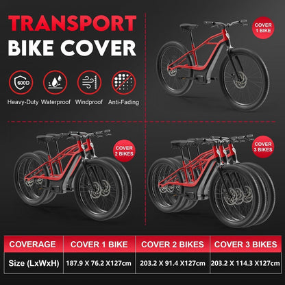 Fahrradabdeckung 3er Set – Wasserdicht & UV-Beständig