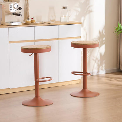 YOUNIKE Barhocker 2er Set Holz, Höhenverstellbar & Schwenkbar