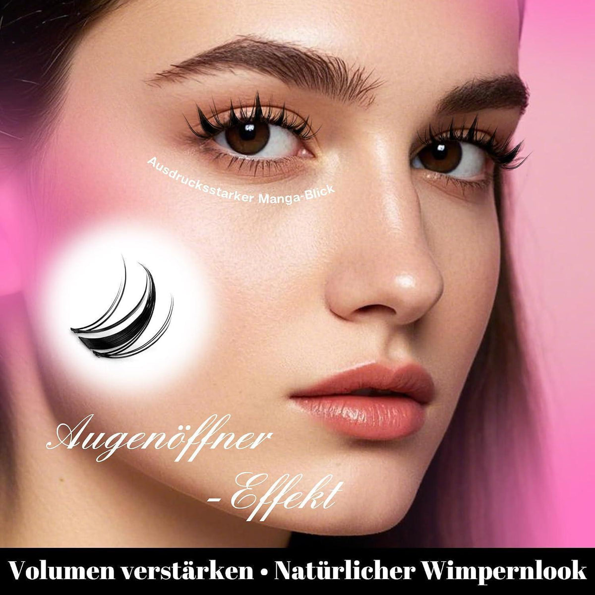 Manga Lashes – 144 Stück D Curl für Volumen-Look